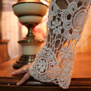 Solitaire White Crocheted Dress